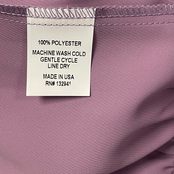 Amanda Uprichard Long Sleeve Tiered Mini Babydoll Dress Purple Womens Medium - Picture 7 of 7